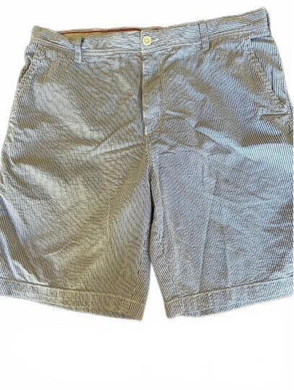 IZOD Blue Seersucker Shorts Men's 36